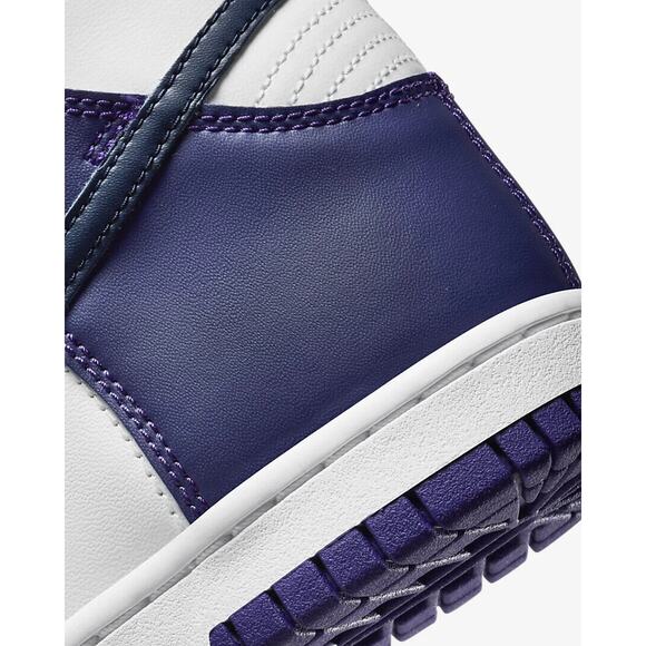 Nike Dunk High GS White Midnight Navy DB2179 104 - SIZE 4Y = 4 MEN / 5.5 WOMEN main image 5